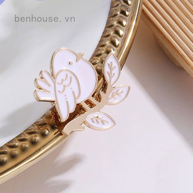 Ghim cài áo hình chim tráng men xinh xắn dành cho nam và nữ