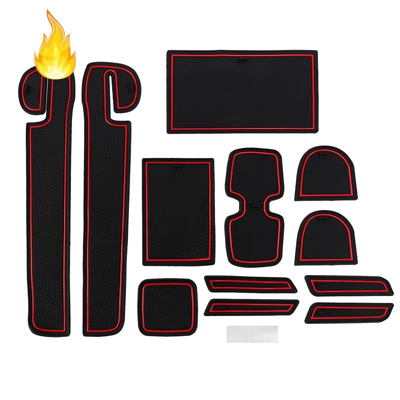 Bộ 12 miếng dán cao su chống trượt màu đỏ cho SUZUKI SWIFT 2018