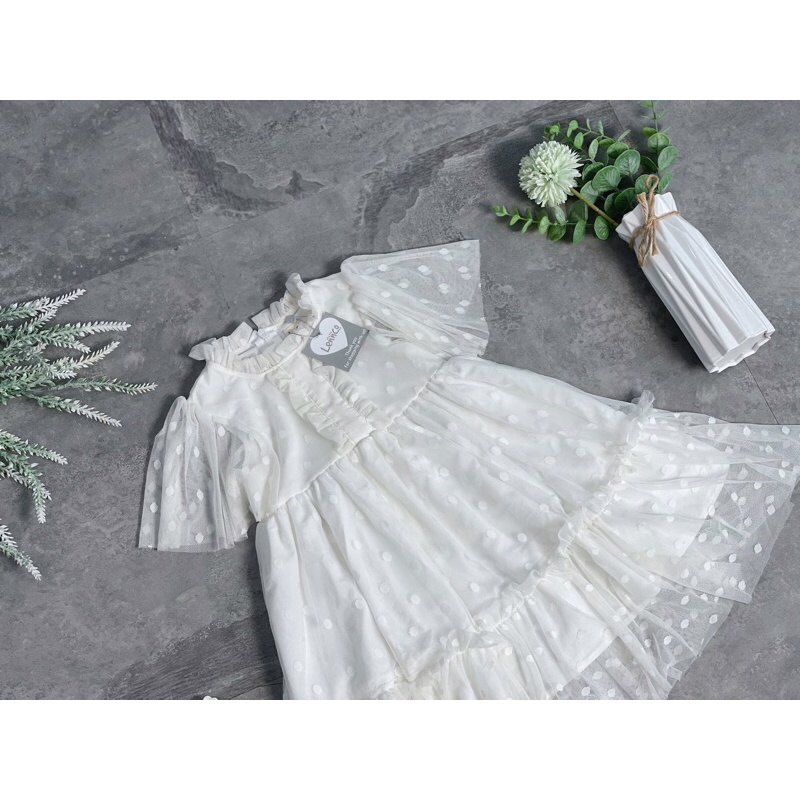 Váy tutu trắng Lennco cho bé gái