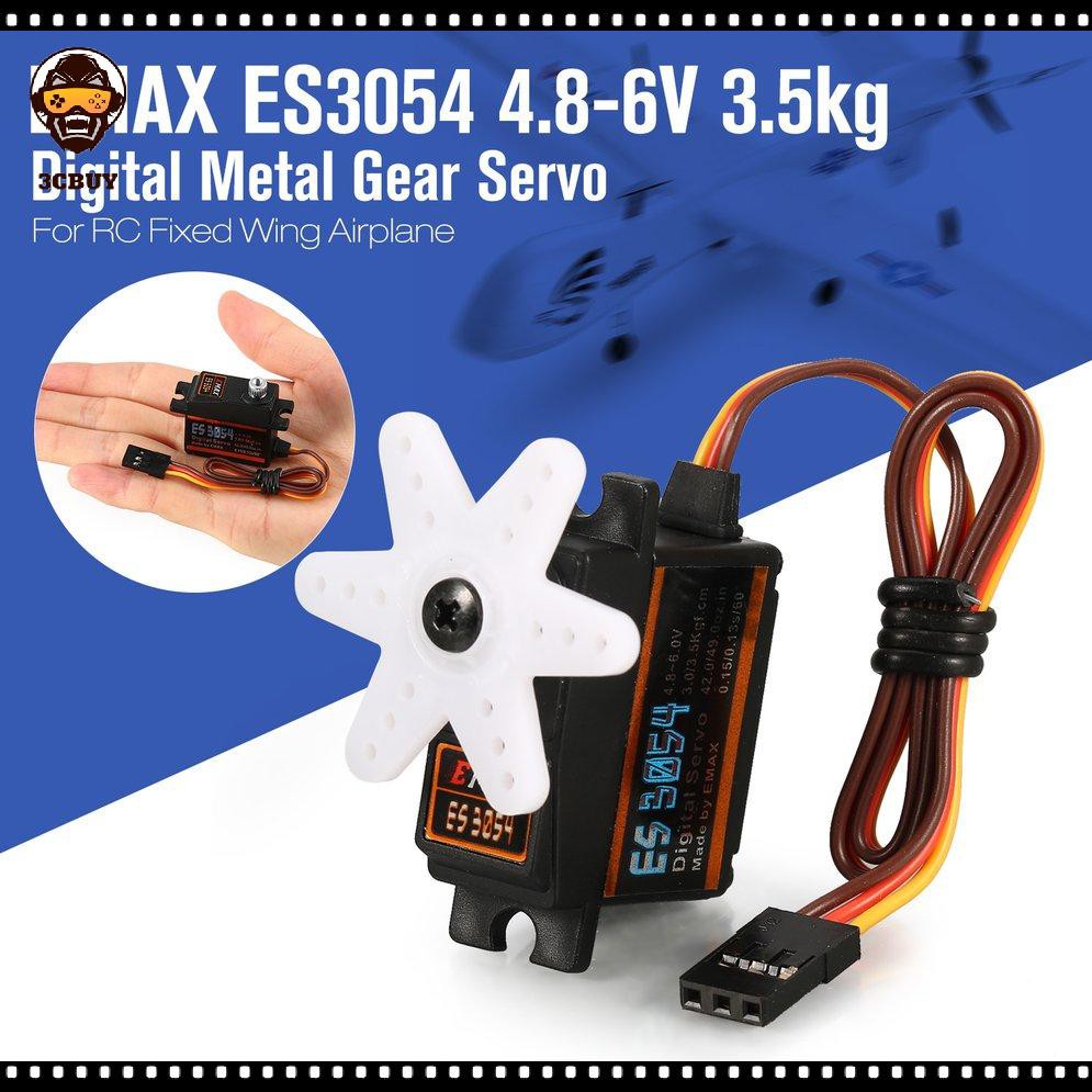 【sạc nhanh】EMAX Digital Metal Gear Servo ES3054 4.8-6V 3.5kg for RC Fixed Wing Airplane