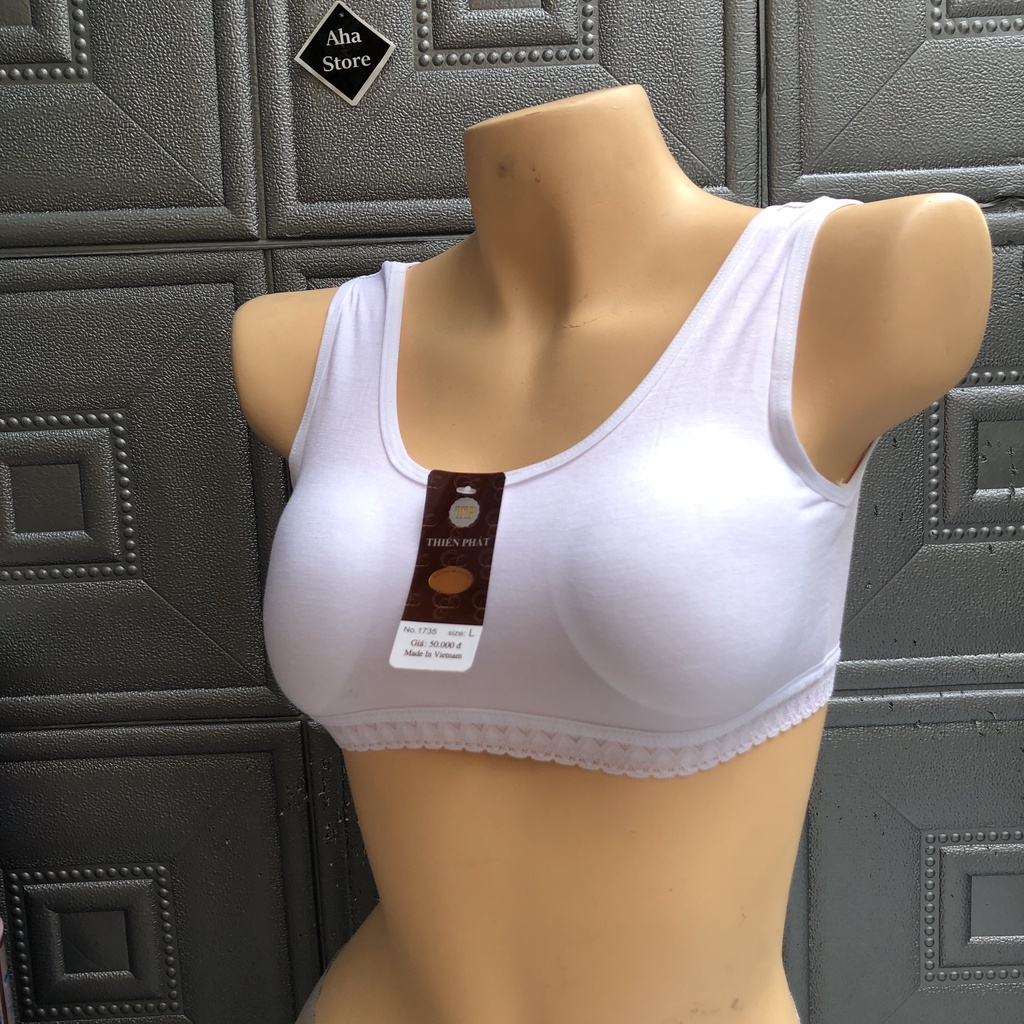 Áo bra học sinh trắng bigsize 40-80 kg cấp 2, cấp 3 chất cotton mềm mịn YiOn Underwear