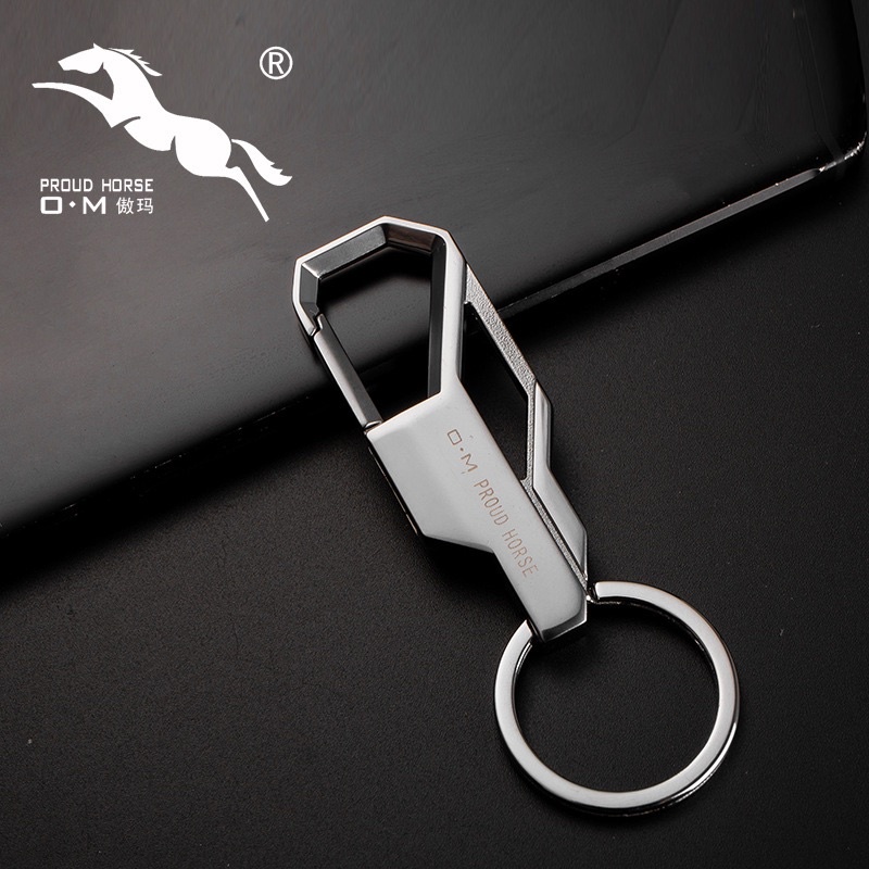 Móc Chìa Khóa Xe Máy, Móc Treo Chìa Khóa ô tô Cao Cấp Proud Horse Có Chốt Móc Đĩa Quần Bằng Inox Cao Cấp F1 OM045