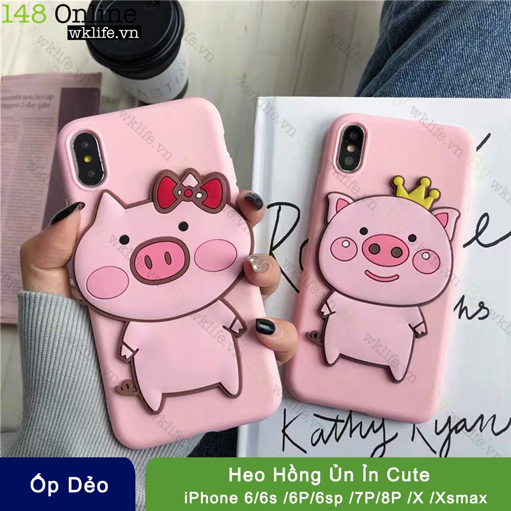 Ốp iPhone Dẻo Con Heo Hồng