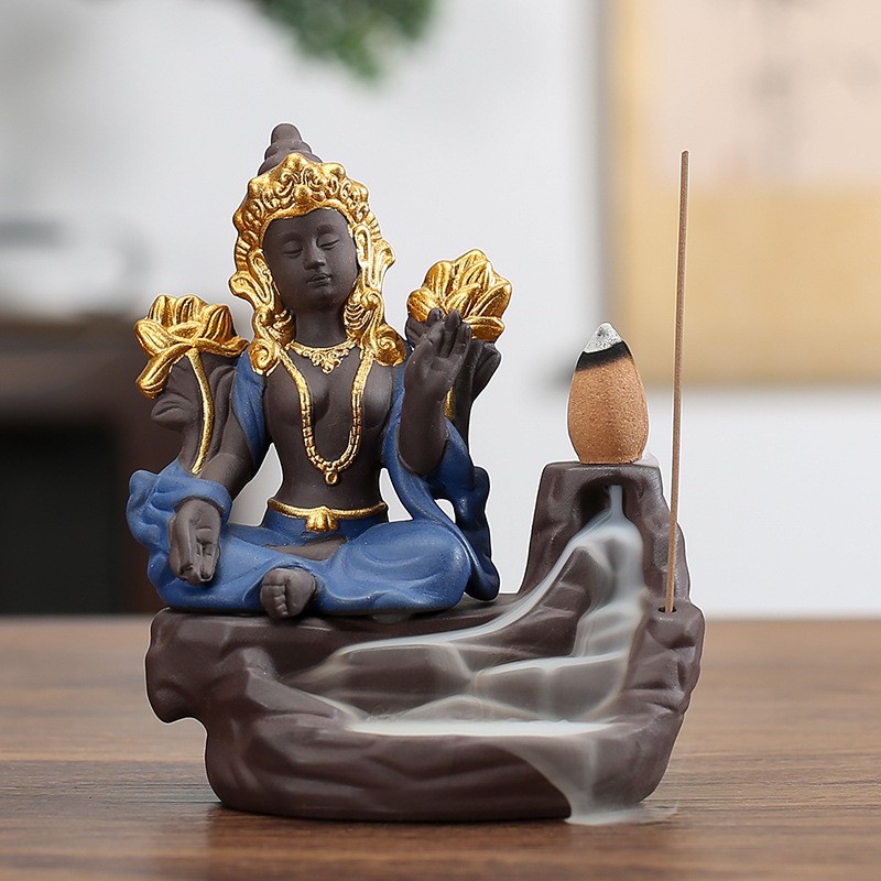 THÁC KHÓI TRẦM HƯƠNG QUAN ÂM TARA 1215 TẶNG KÈM HỘP TRẦM 20 NỤ