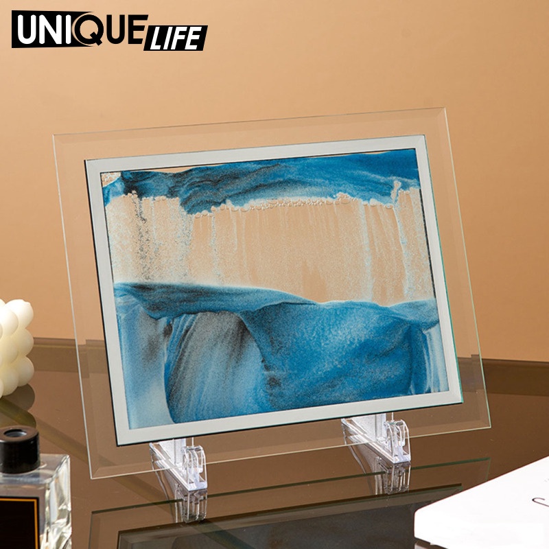 [Mã LIFEHLDEC giảm 10% đơn 99k] 5/7/8/9/10/12 Inch Tranh cát chuyển động 3D mặt kính để bàn trang trí nhà cửa nghệ thuật tranh cát chuyển động | BigBuy360 - bigbuy360.vn