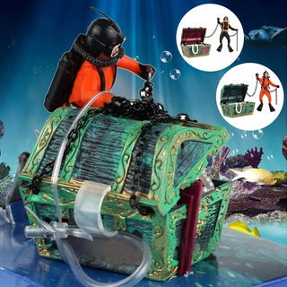 Đồ trang trí rương kho báu trang trí bể cá