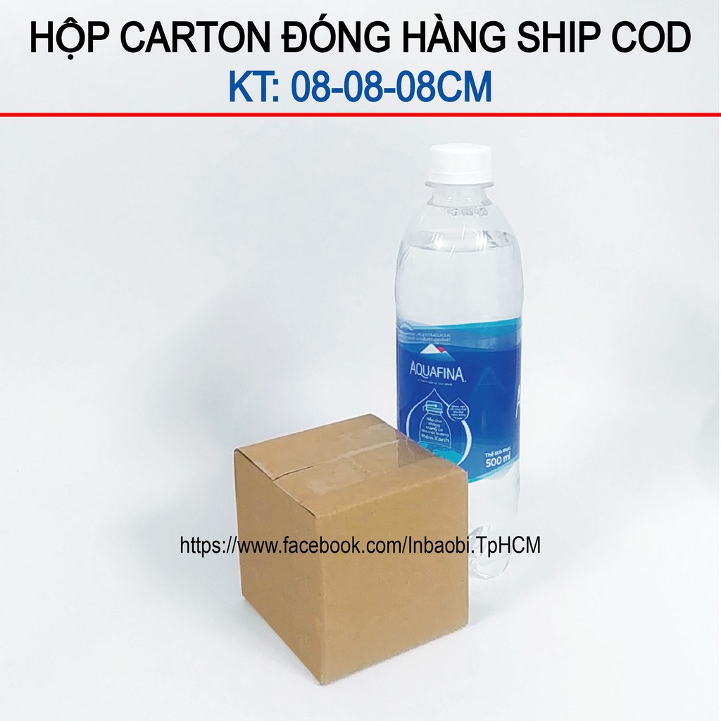 20 Hộp 8x8x8 cm, Hộp Carton 3 lớp đóng hàng chuẩn Ship COD (Green &amp; Blue Box, Thùng giấy - Hộp giấy giá rẻ)