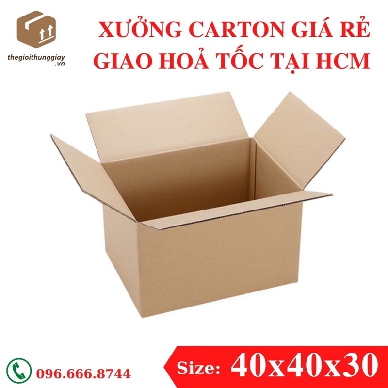 [Mã LIFE50KALL giảm 10% đơn 200K] 10 Thùng giấy 40x40x30cm đóng hàng trái cây, shipcod/chuyển nhà