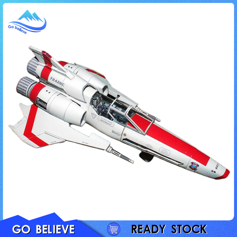 [Go believe]Battlestar Galactica Viper MK2 3D Model Kit Replica Spaceship DIY Handmade