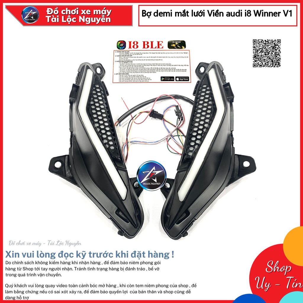 BỢ DEMI MẮT CÁO / MẮT LƯỚI VIỀN AUDI I8 CHO WINNER V1
