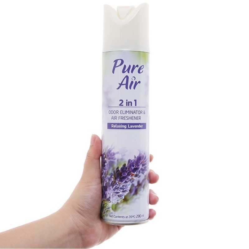 Nước hoa xịt thơm phòng khử mùi Pure Air 2in1 Odor Eliminator &amp; Air Freshener 280ml