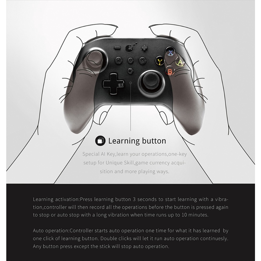 Tay cầm chơi game không dây Bluetooth có bàn di chuột Kingkong GuliKit NS08 Wireless Bluetooth Gamepad