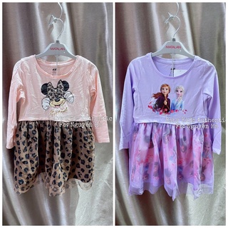 Váy voan elsa minie bé gái hm auth 18/24m 4/6y