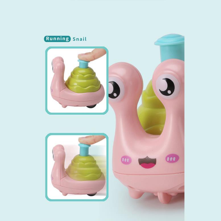 Đồ chơi cho bé ốc sên chạy dây cót cho bé - nhấn nút để chạy - babyboss