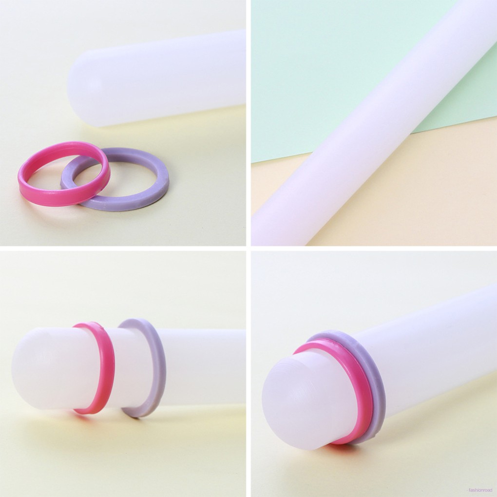 23cm/9 Non-stick Sugarcraft Fondant Rolling Pin with Guide Rings by DiKit" fashionroad.vn