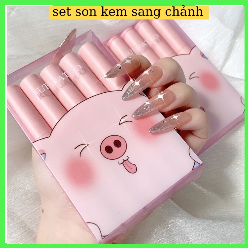 Set 5 cây son kem lì RUHUATUO nội địa Trung cao cấp