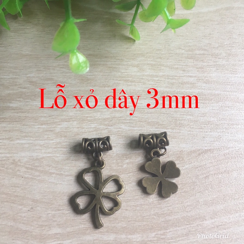 🍀1 Charm cỏ 3 lá 4 lá may mắn MAY MẮN & BÌNH AN🍀