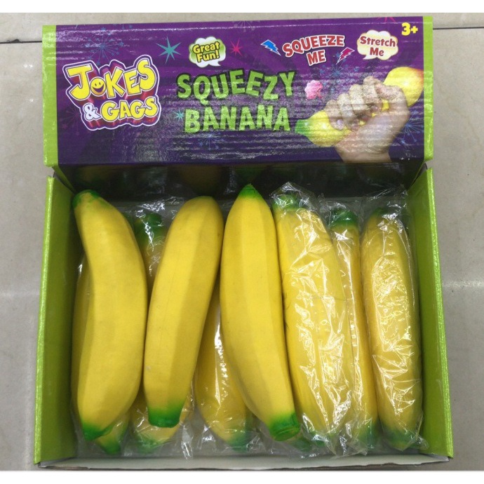 Đồ Chơi Squishy Gudetama Hình Quả Chuối Cát Kéo Dài siêu đàn hồi ngộ nghĩnh giải tỏa căng thẳng mochi slime