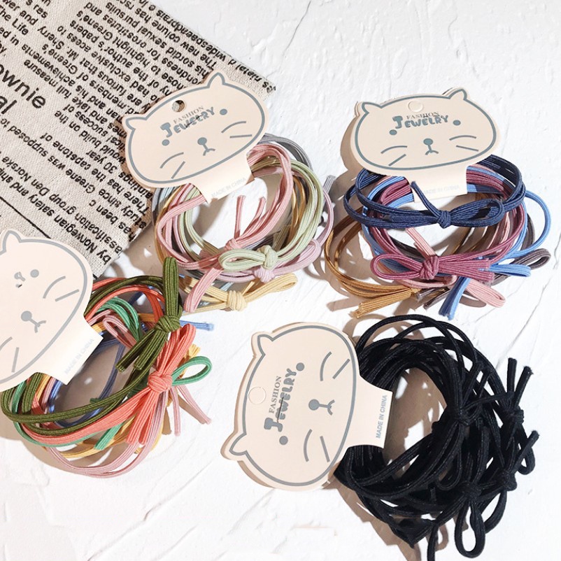 Dây Buộc Tóc Co Giãn Thắt Nơ Đáng Yêu Tiện Lợi Cho Nữ