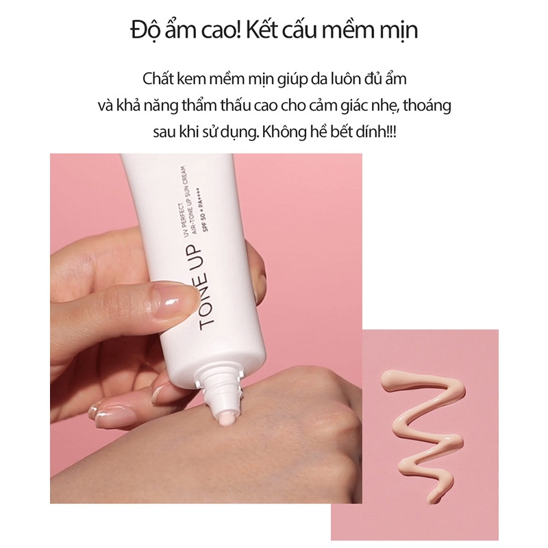 Kem Chống Nắng Nâng Tông SNP UV Perfect Air Tone Up Sun Cream 50g