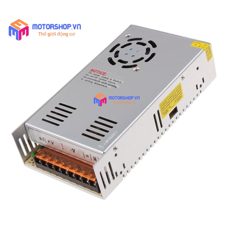 MTS Nguồn tổ ong 12V 30A có quạt, Bộ đổi nguồn 12v 30a (Loại Xịn)