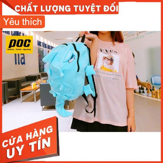 🌳 Balo khủng long vải nhung mịn cỡ to nhất màu xanh ngọc