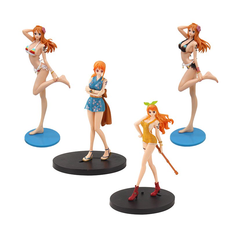 【Spot delivery】Anime One Piece Nami Kimono Decoration Action Figure PVC Sexy Girl PVC Action Figures Model Collection Toys Adult 17XV