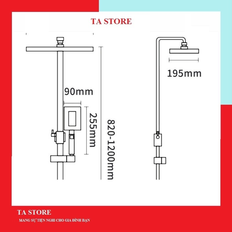 Sen Cây Vòi Tăng Áp Nóng Lạnh Kèm Vòi Xịt Vệ Sinh TATAMO Sen Tắm 4 Chức Năng Thiết Bị Nhà Tắm TA STORE ST06