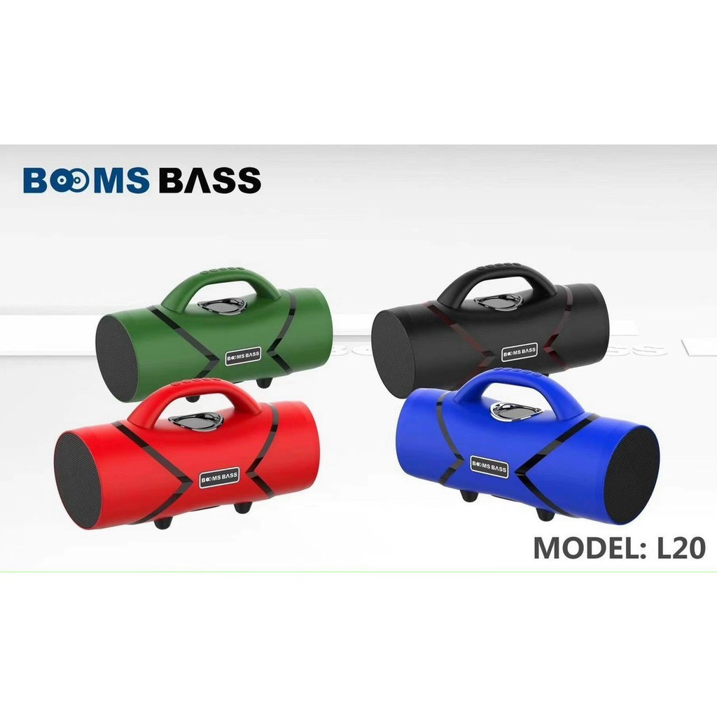 Loa Bluetooth L20 BOOMBASS công suất lớn kèm đèn led, Âm thanh siêu bass, có quai xách tiện dụng