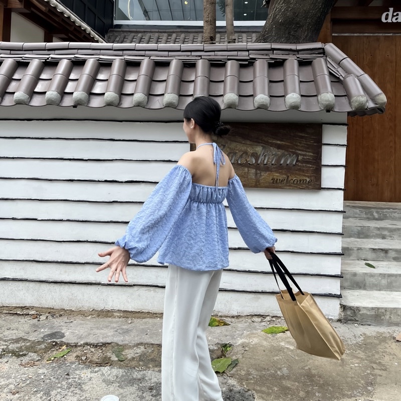 Áo kiểu trễ vai tay bồng mặc được 2 kiểu Elite Shirt - Miahou Closet