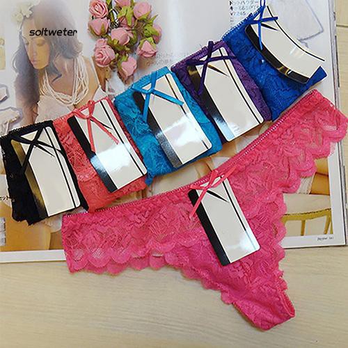 Quần lót nữ dáng chữ T thiết kế ren phối G-string thời trang quyến rũ