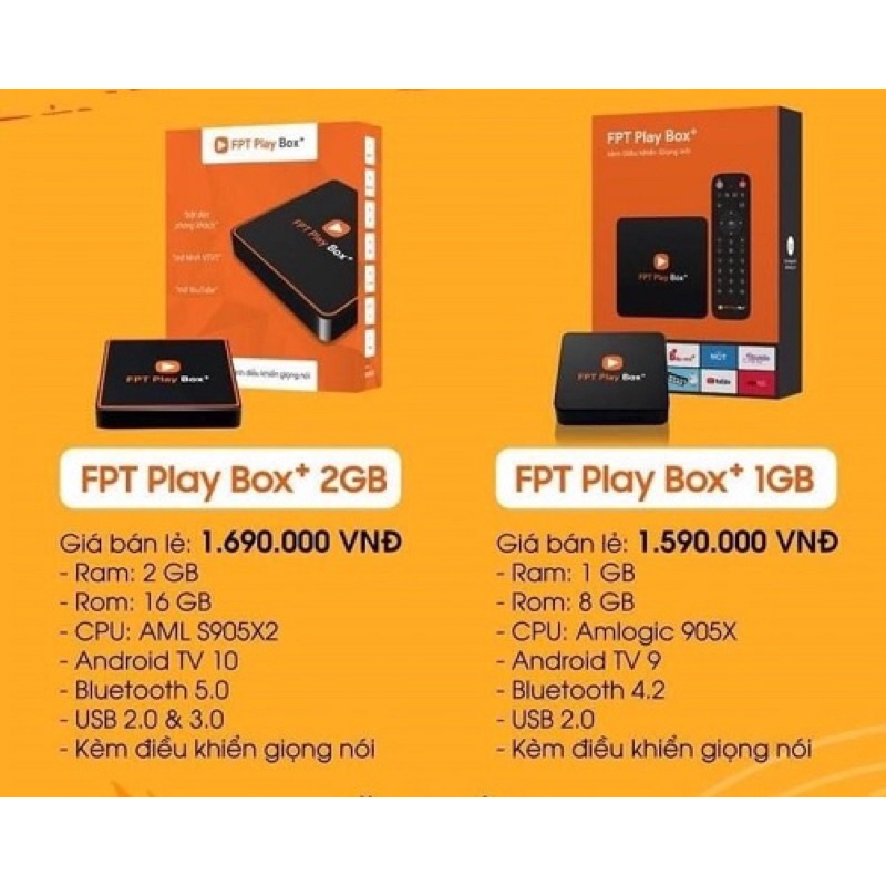 FPT Play Box Plus 2021 (Android Box TV) Model (S550 - T550 - S500) Chính hãng FPT (BH 12tháng) Tặng chuột không dây FPT