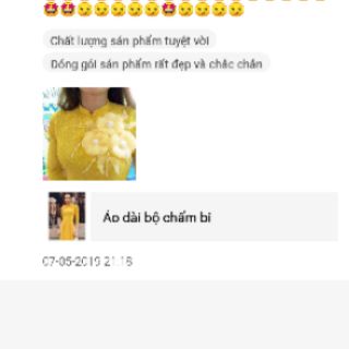 Áo dài bộ chấm bi