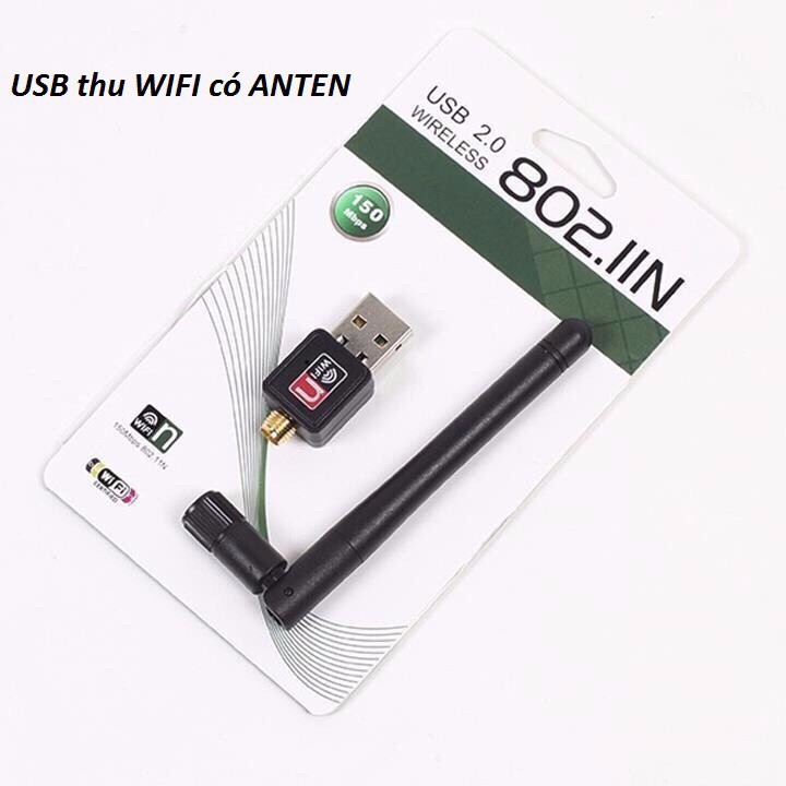 USB thu wifi cho máy tính 802.11 có Anten