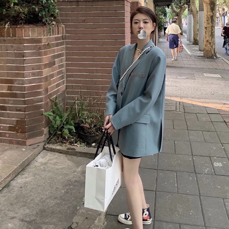 Áo Khoác Blazer Nữ Form Rộng Phong Cách Hàn Quốc Mã RB022