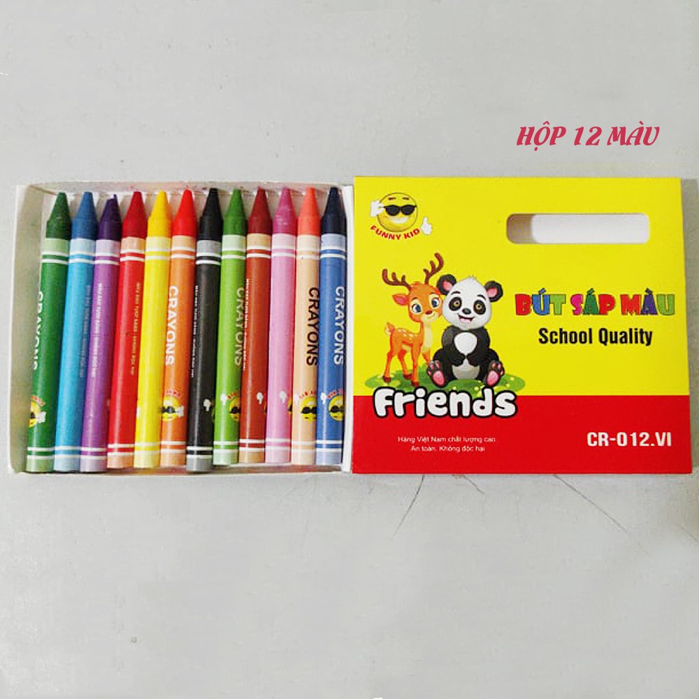 Bộ 12 Bút sáp màu Crayons cho bé tô màu sáng tạo-QATE0143