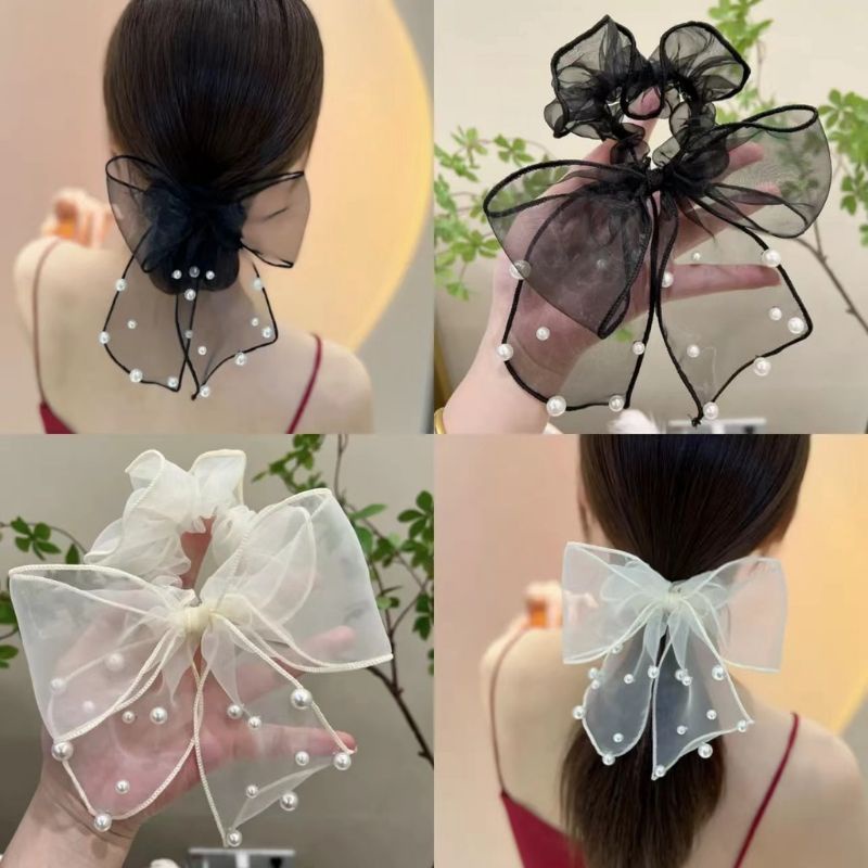 Buộc Tóc Voan Hạt Châu, Cột Tóc Nơ