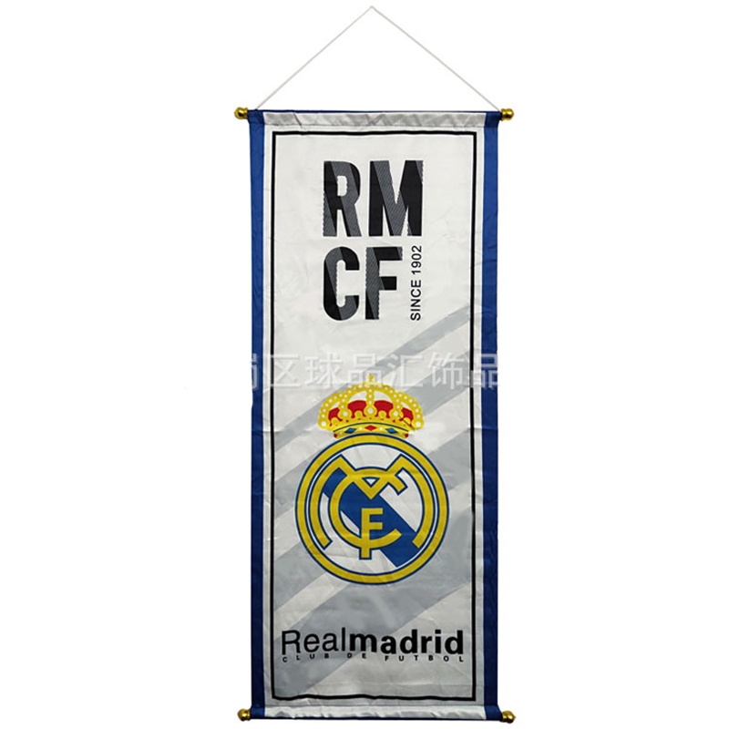 Cờ họa tiết đội bóng Real Madrid Liverpool Arsenal 93x37cm