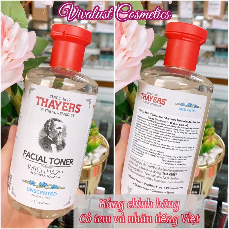 Nước Hoa Hồng THAYERS UNSCENTED 355ml - Không Mùi - Dành Cho Mọi Loại Da