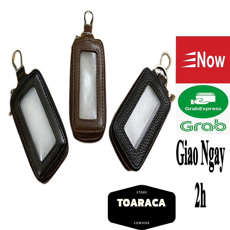 Bao da chìa khóa smartke ô tô 2 ngăn,đa năng Toaroca,thời trang chống trầy xước,rơi,vỡ