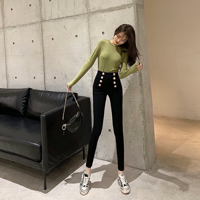 Jiashucheng Quần Legging Lưng Cao Cỡ Lớn Co Giãn Tốt Thời Trang Cho Nữ