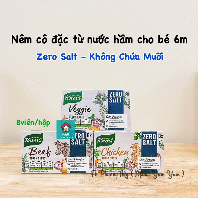 Date 6/2023 Gia vị nêm cô đặc cho bé ăn dặm Knorr Không muối của Anh UK