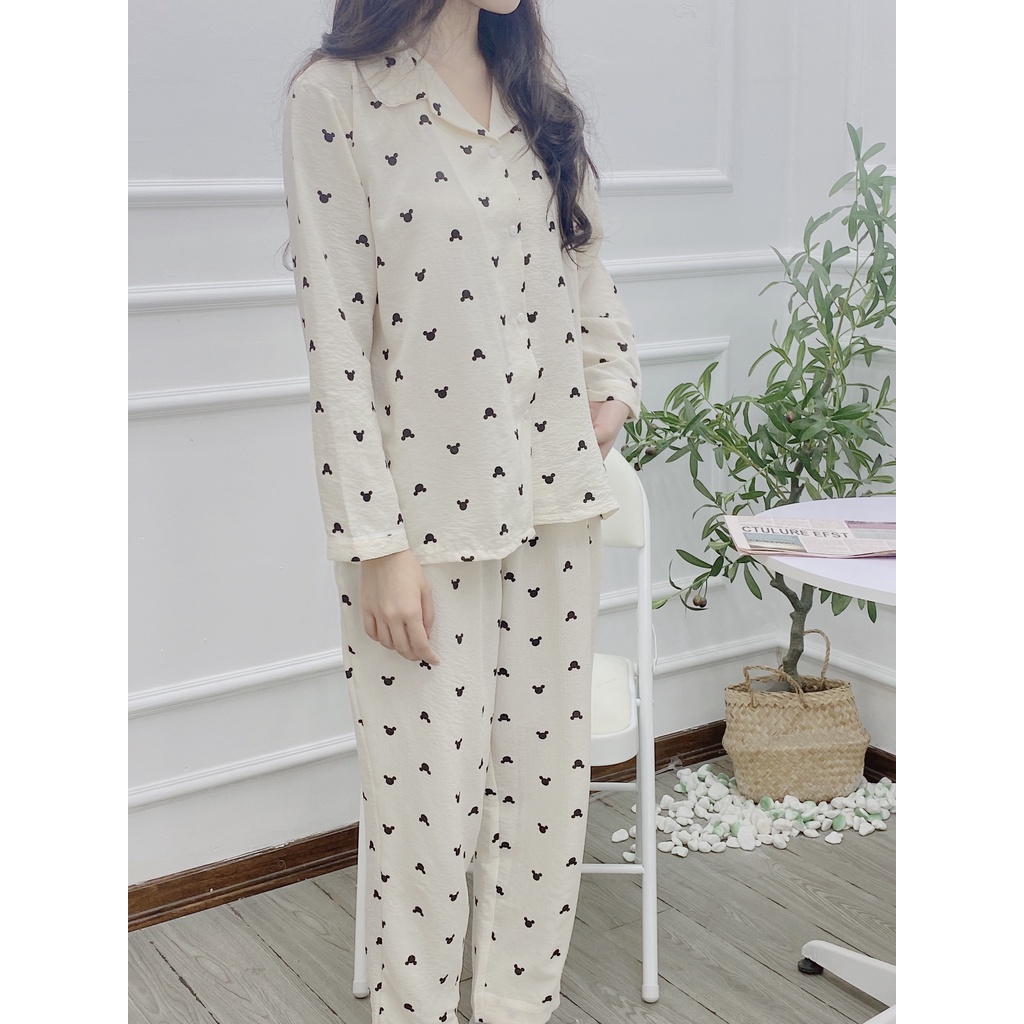Bộ Pijama Thú Cưng ⚡️ SALE GIÁ GỐC ⚡️ Bộ Ngủ Xinh Quần Áo Dài Chất Đũi Xốp Mềm Tông màu Quá đẹp Họa tiết Xinh