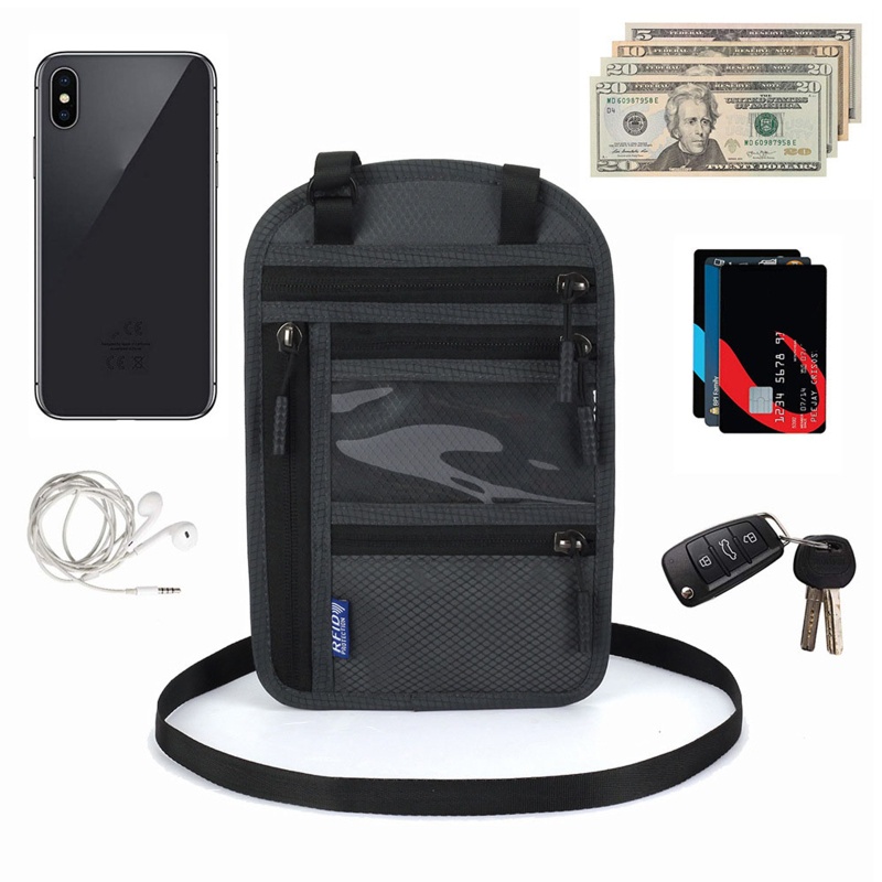 Ví Đựng Điện Thoại / Thẻ / Chìa Khóa Đeo Cổ Tiện Dụng Cho Nam Và Nữ