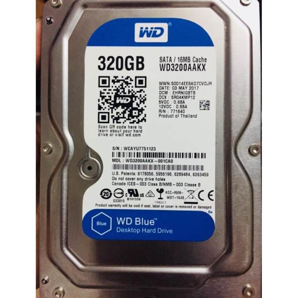 Ổ cứng cho máy tính để bàn HDD Western 320GB | 250GB | 500GB. Bảo hành 24 tháng 1 đổi 1.