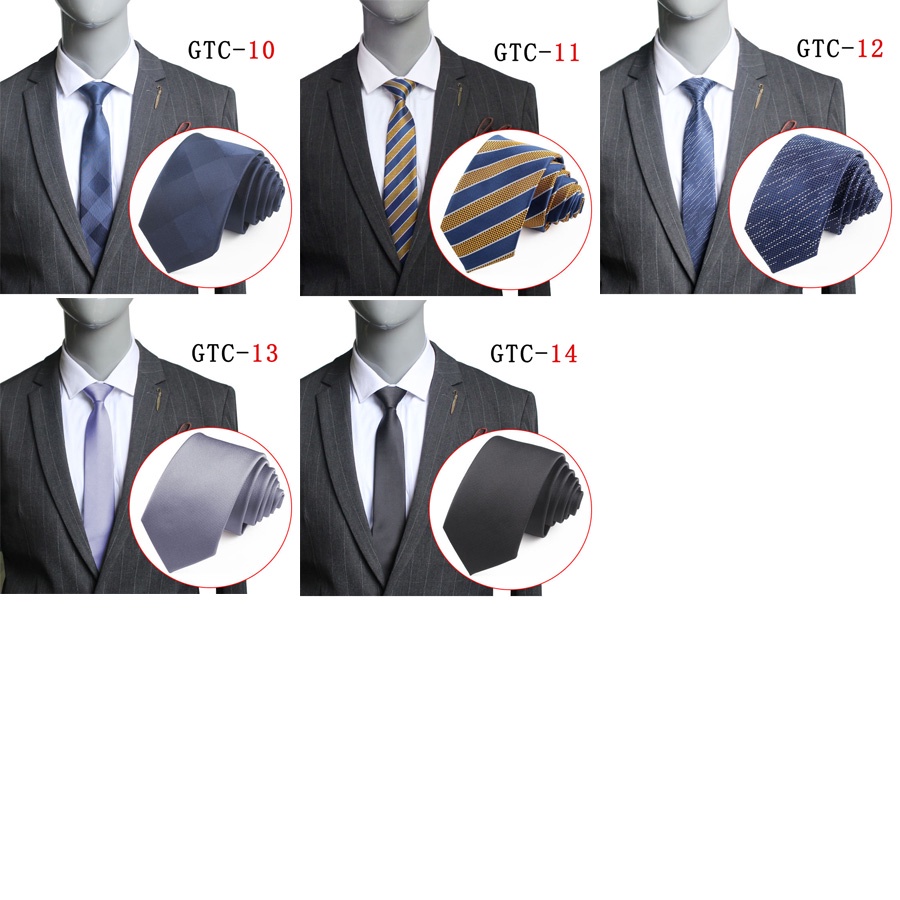 Cà Vạt Lụa Ôm Dáng Họa Tiết Kẻ Sọc 6CM Chất Lượng Cao Cho Chú Rể