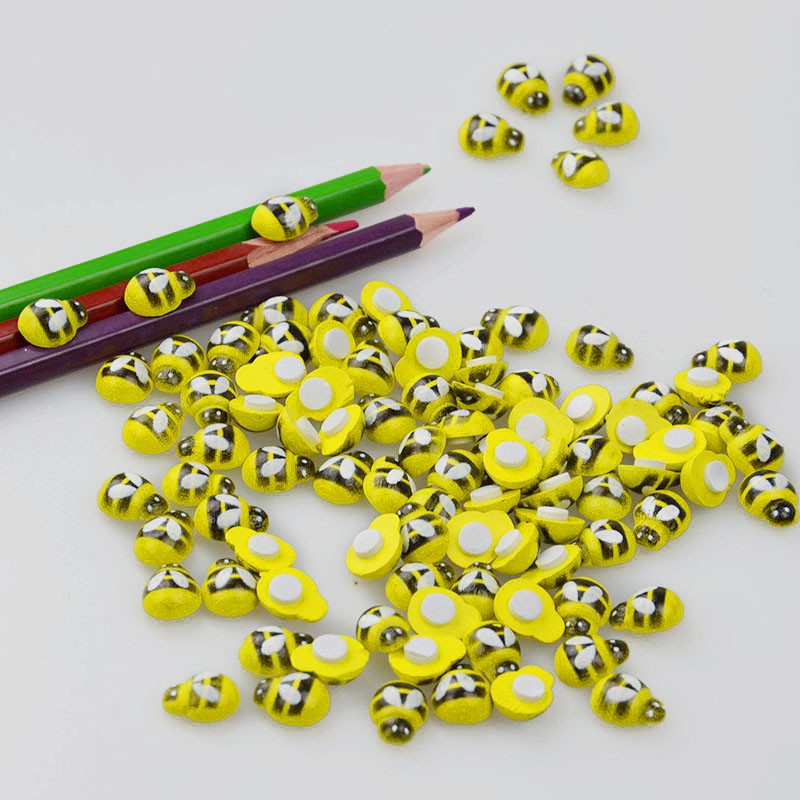 Set 100 sticker dán tường &amp; cửa tủ lạnh hình con ong