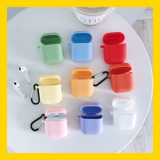 D1 🌟 HÀNG mẫu 1 🌟18 màu phong cách Case airpod một 2 Pro ( Airpods 3 ) 🌟 Vỏ Bao silicon dẻo trơn tuột cất tai nghe ko
