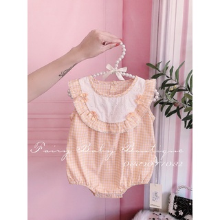 Bodysuit cộc Cam 4 nơ ngực
