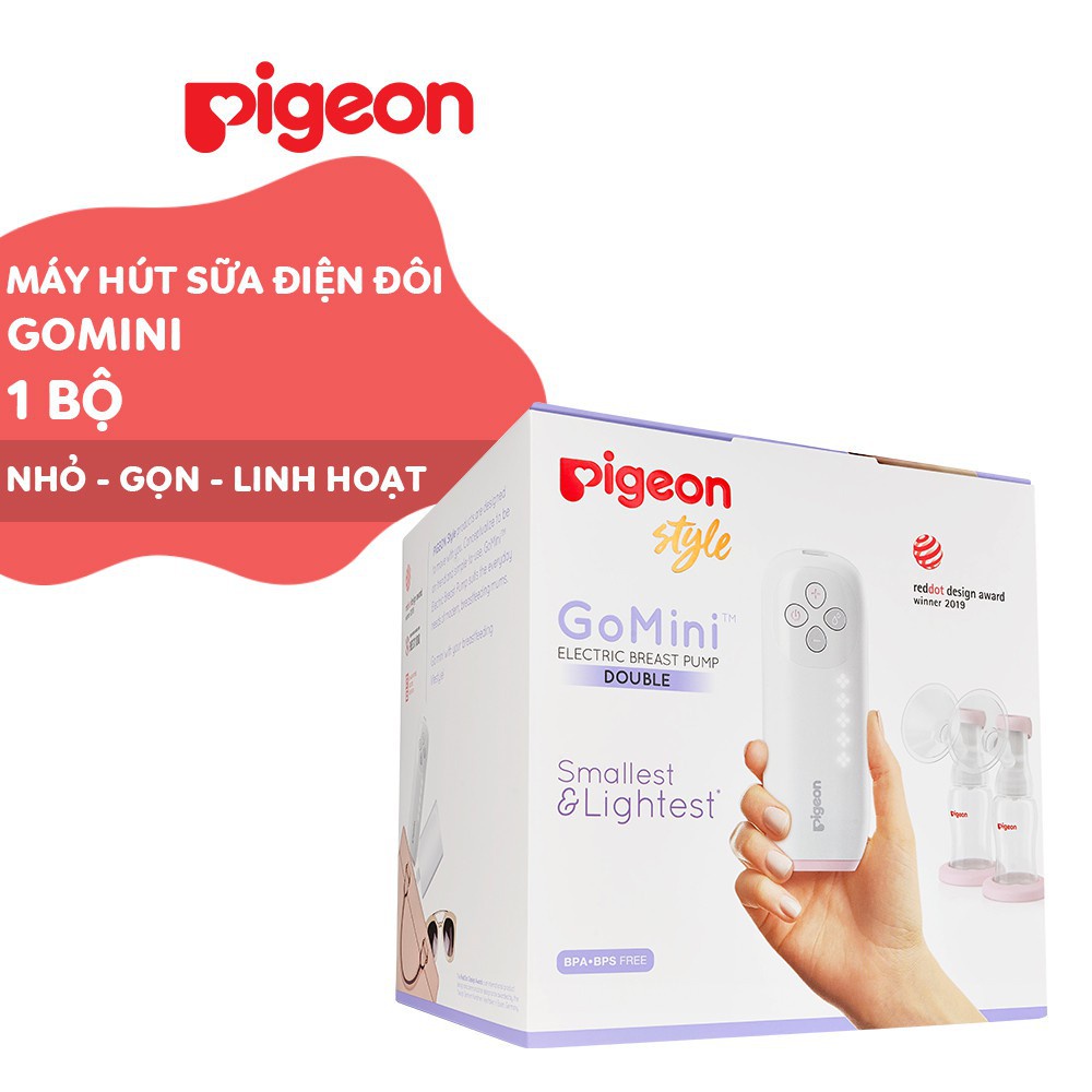 [CHÍNH HÃNG] Máy hút sữa điện đôi GoMini Pigeon (BH 24 tháng)